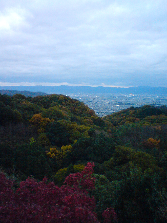 黄昏の奈良の景色